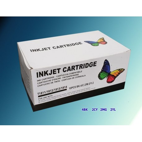 Cartuccia Comp. con EPSON T1815 MULTI-PACK 10PZ 4BK 2C 2M 2Y