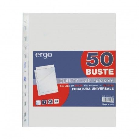 BUSTE FORATE ERGO 22X30 150MY - conf. 50p 