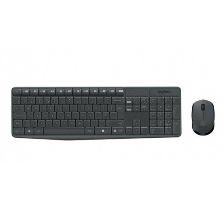 LOGITECH KIT TASTIERA+MOUSE WIRELESS USB NERO MK235 920-007913