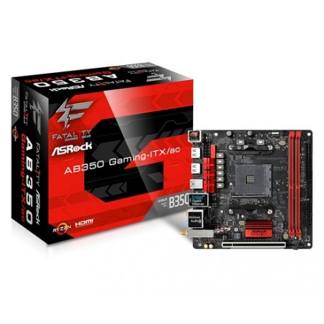 ASROCK MB AM4 AB350 GAMING ITX 2xDDR4 4xSATA RAID M.2 USB3.1 WIFI