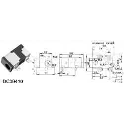 DC Power Jack alimentazione DC00410