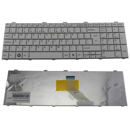 Tastiera compatibile con Fujitsu Lifebook A530 A531 AH530 AH531 NH751 bianca