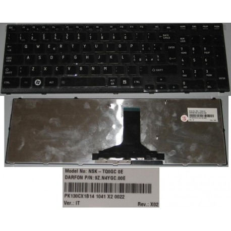 Tastiera italiana nera compatibile con Toshiba Satellite Satellite A660 / A665 Serie