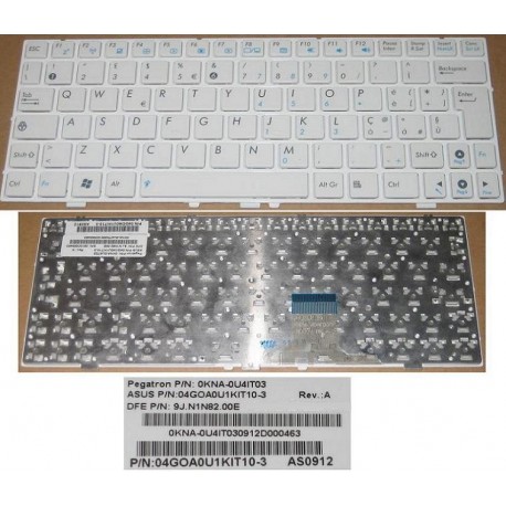 Tastiera italiana compatibile con Asus bianca EEEPC EEE PC 1000HE 1000 HE