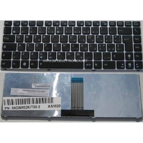 Tastiera italiana compatibile con Asus silver con tastiera nera ASUS 1215 1215N 1215B 1215P 1215T serie