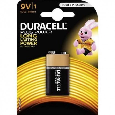 Duracell BATTERIE ALCALINE 9V MN1604 PLUS