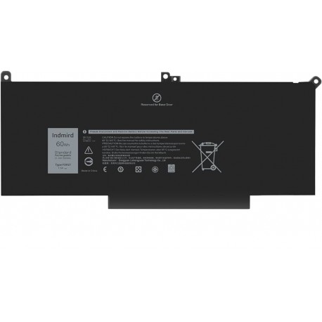 Batteria per Dell Latitude 7290 7390 7480 14 F3YGT 60WH